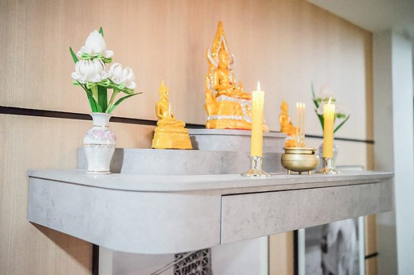 หิ้งพระติดผนัง Size L ลายปูนลอฟท์ Gray Loft - Image 4