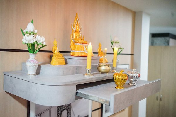 หิ้งพระติดผนัง Size L ลายปูนลอฟท์ Gray Loft - Image 5