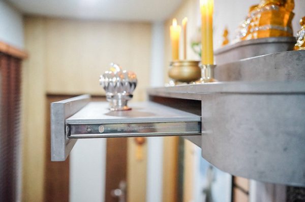 หิ้งพระติดผนัง Size L ลายปูนลอฟท์ Gray Loft - Image 6