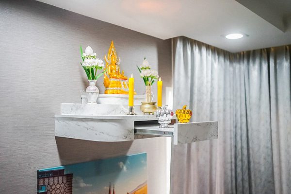 หิ้งพระติดผนัง โมเดิร์น Size M หินอ่อน Classic Marble - Image 5